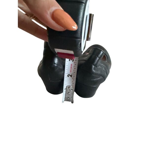 TARYN ROSE Black Leather Mary Jane Wedges Size 6.5 - Picture 7 of 11